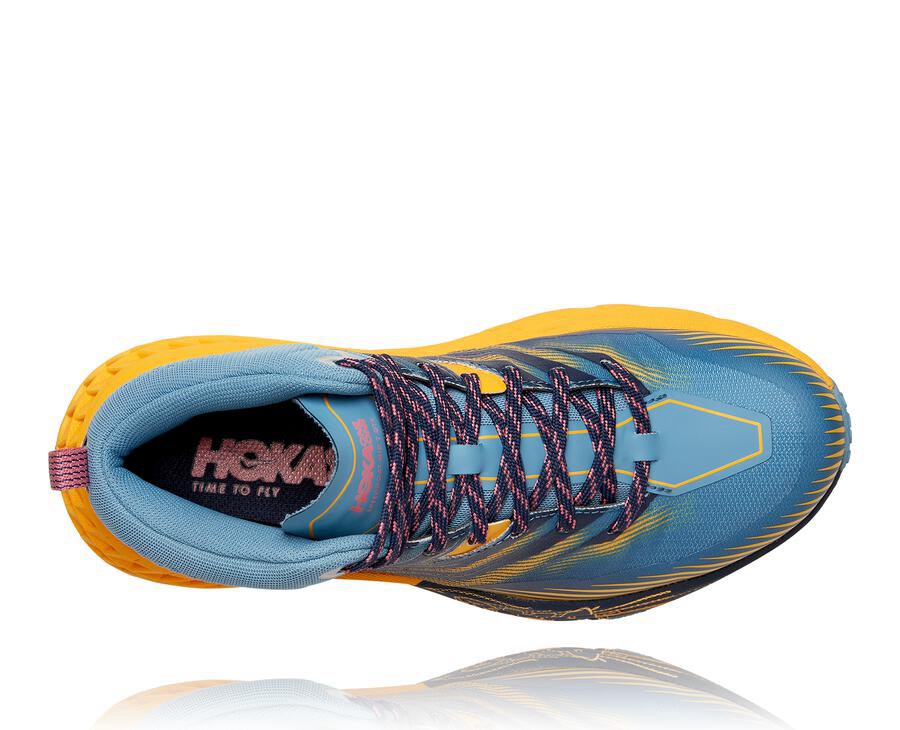 Hoka One One トレイルシューズ レディース 青 - スピードゴート ミッドゴアテックス2 - KJ0257493